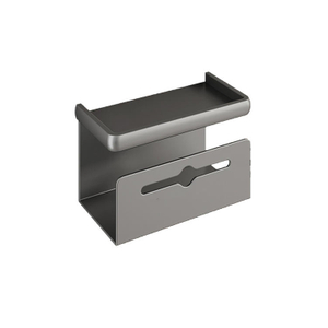 Double Bathroom Paper Towel Box Wall Mounted Shelf Toilet No Punch Restroom Toilet Paper Box Roll Tissue Storage