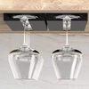 Plastic Wine Glass Holder 2 Pack Wine Glass Rack - Punch-free Under Cabinet Stemware Wine Glass Holder