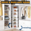 6 Tier Rotating Shoe Rack Tower Spinning Shoe Display Revolving 360 Shoe Rack Storage
