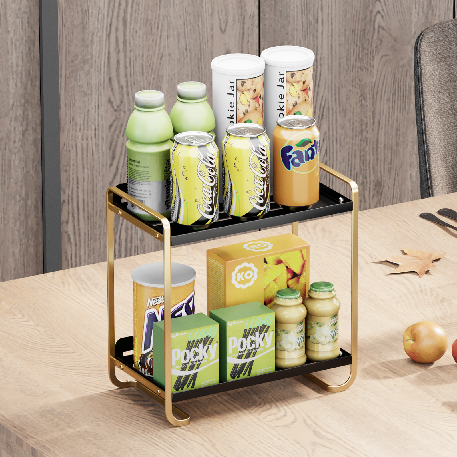 Multi-Layer Desktop Cosmetic Shelf Dresser and Skin Care Organizer with Wash Basket for Dormitory or Bathroom Storage Use