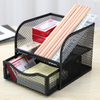 Multifunctional Mesh Desk Organizer with Drawer Functional Office Desktop Organizers and Stationery Caddy for Supplies