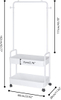 Metal Clothing Racks Freestanding Trolley Coat Rack With Wheels Garment Rack for Storage